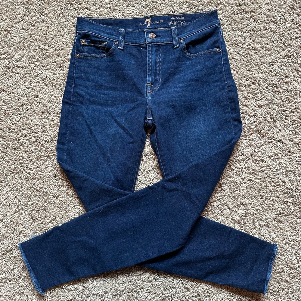 7 For All Mankind the ankle skinny jeans - Picture 1 of 7